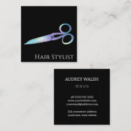 Holografisch schlicht moderne Quadratkarte Quadratische Visitenkarte