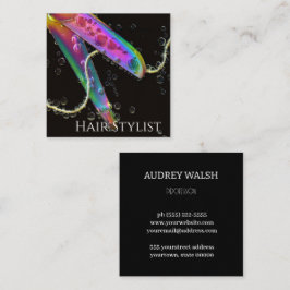 Holografisch schlicht moderne Quadratkarte Quadratische Visitenkarte