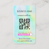Holografisch - Social Media QR Code Business Card Visitenkarte (Vorderseite)