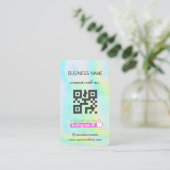 Holografisch - Social Media QR Code Business Card Visitenkarte (Stehend Vorderseite)