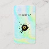 Holografisch - Social Media QR Code Business Card Visitenkarte (Rückseite)