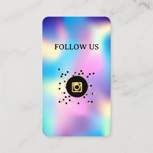 Holografisch - Social Media QR Code Business Card Visitenkarte (Rückseite)