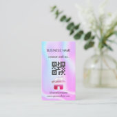 Holografisch - Social Media QR Code Business Card Visitenkarte (Stehend Vorderseite)
