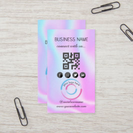 Holografisch - Social Media QR Code Business Card Visitenkarte