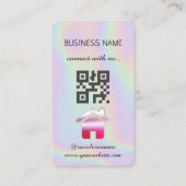 Holografisch - Social Media QR Code Business Card Visitenkarte (Vorderseite)