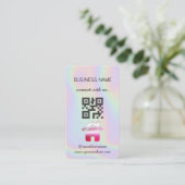 Holografisch - Social Media QR Code Business Card Visitenkarte (Stehend Vorderseite)