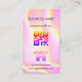 Holografisch - Social Media QR Code Business Card Visitenkarte (Vorderseite)