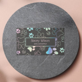 Holografisch und kohlefarbene Pfoten Pfefferblatt  Visitenkarte