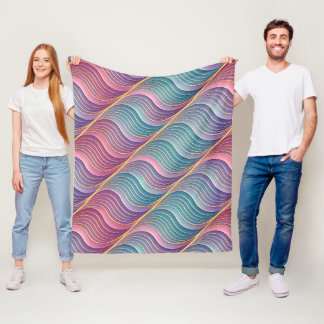Holografische 3D-Wellen-Illusion | Nahtlos Fleecedecke
