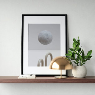 Holografische 80er Moderne Zukunftskunst Poster