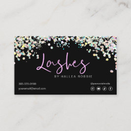 Holografische Anleitung für Lash-Erweiterungen nac Visitenkarte