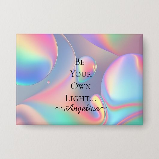 Holografische Ästhetik Button (Vorderseite)