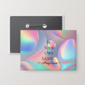 Holografische Ästhetik Button (Vorderseite/Rückseite)