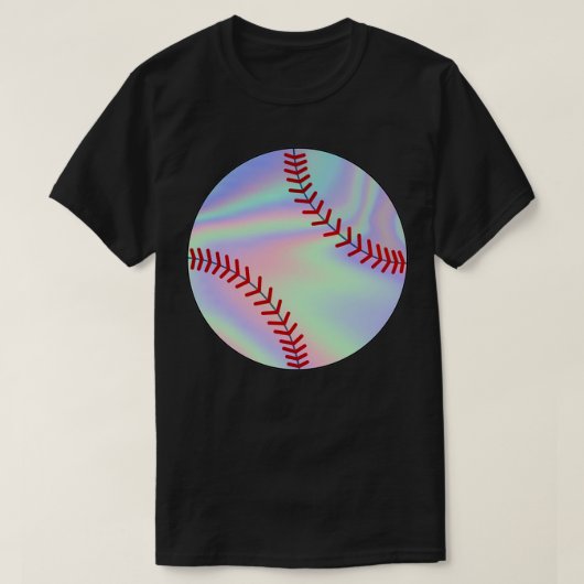 holografische Baseballstiche T-Shirt (Design vorne)