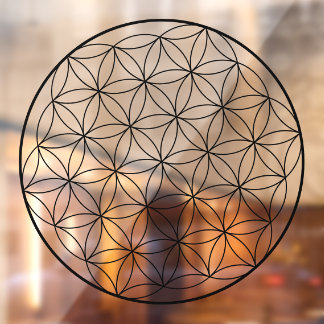 Holografische Blume des Lebens Heilige Geometrie Fensteraufkleber