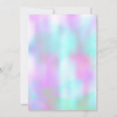 Holografische botanische Imitate Rosa Glitzer Einladung (Rückseite)