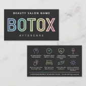 Holografische Botox Filler Anleitung Nachsorge Visitenkarte (Vorne/Hinten)