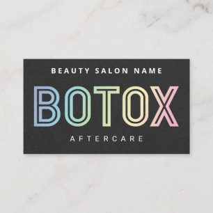 Holografische Botox Filler Anleitung Nachsorge Visitenkarte