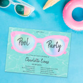 Holografische Brille des tropischen Party Sweet 16 Einladung
