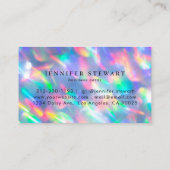 Holografische Darstellung eines Logos ultramodern Visitenkarte (Rückseite)