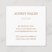 Holografische einfach moderne Quadratzoll-Geschäft Quadratische Visitenkarte (Rückseite)