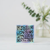 Holografische einfach moderne Quadratzoll-Geschäft Quadratische Visitenkarte (Stehend Vorderseite)