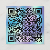 Holografische einfach moderne Quadratzoll-Geschäft Quadratische Visitenkarte (Vorderseite)