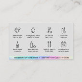 Holografische Eyelash-Erweiterungskarte Lash After Visitenkarte (Rückseite)