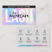 Holografische Eyelash-Erweiterungskarte Lash After Visitenkarte (Vorne/Hinten)