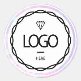 Holografische Farben für Sonderaktionen mit Logo r Runder Aufkleber