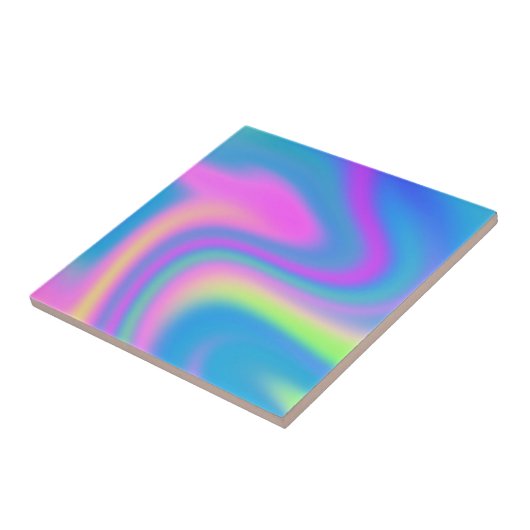 Holografische Gefärbte Krawatte Fliese (Seite)