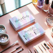 Holografische Glam abstrakt irisierend Visitenkarte