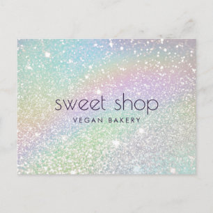 Holografische Glitter-Bäckerei, Süßigkeiten Postkarte