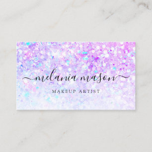 Holografische Glitter-Funkeln Schönheitssalon Mode Visitenkarte