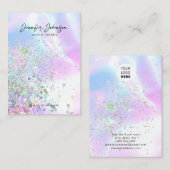 Holografische Glitzer Schmuckhalter Ohrringe Visitenkarte (Vorne/Hinten)