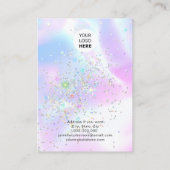 Holografische Glitzer Schmuckhalter Ohrringe Visitenkarte (Rückseite)