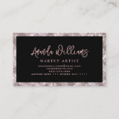 Holografische Glitzern Rose Gold Glitzer Lips Einz Visitenkarte (Rückseite)