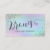 Holografische Imitate Fohlen Funkelnd Glitzer Auge Visitenkarte (Vorderseite)