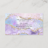 Holografische Imitate opal stone chic Visitenkarte (Rückseite)