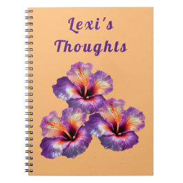 Holografische Iridescent-Hibiskus-Blume Notizblock