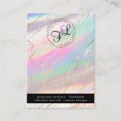 Holografische Iridescent Opal-Netzklace-Display-Ka Visitenkarte (Vorderseite)