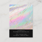 Holografische Iridescent Opal-Netzklace-Display-Ka Visitenkarte (Rückseite)