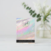 Holografische Iridescent Opal-Netzklace-Display-Ka Visitenkarte (Stehend Vorderseite)