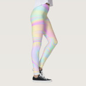 Holografische Iridescent Pastel Rainbow Leggings (Rechts)