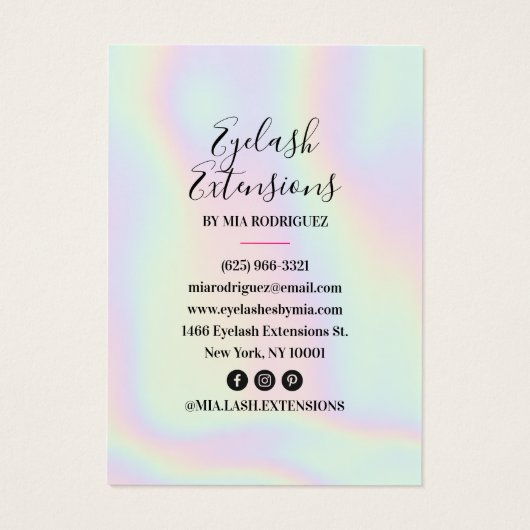 Holografische Laser-Client-Record-Wimpern-Erweiter (Rückseite)