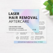 Holografische Laser-Haarentfernung Aftercare-Karte (Schreibtisch)