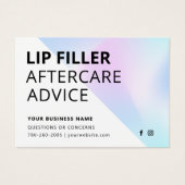 Holografische Lip Filler Aftercare Instructions Ca (Vorderseite)