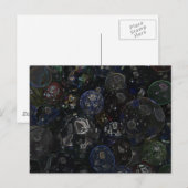 Holografische Marbles Postkarte (Vorne/Hinten)