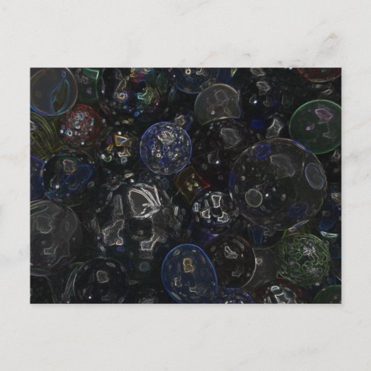 Holografische Marbles Postkarte (Vorderseite)