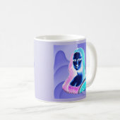 Holografische Mona Lisa Kaffeetasse (VorderseiteRechts)